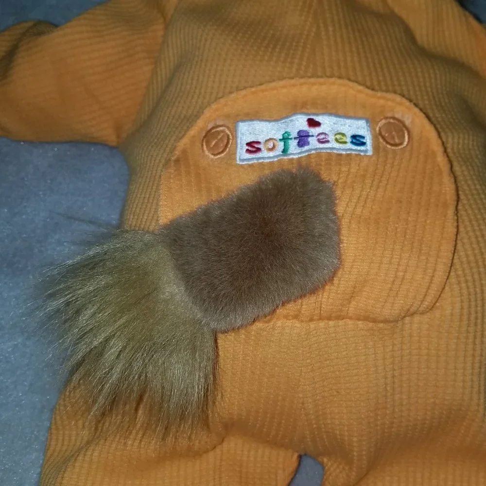 People Pals Softees Lion Plush Tis The Season Orange Outfit Christmas Holiday